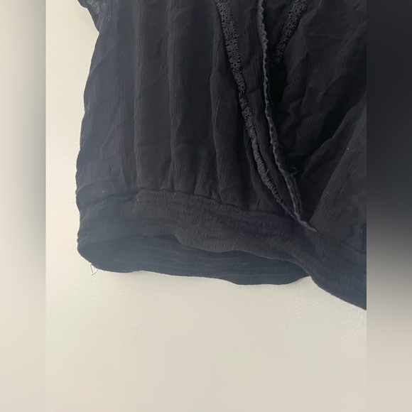 Japna Surplice T Shirt Blouse SMALL Black Rayon - Picture 4 of 9